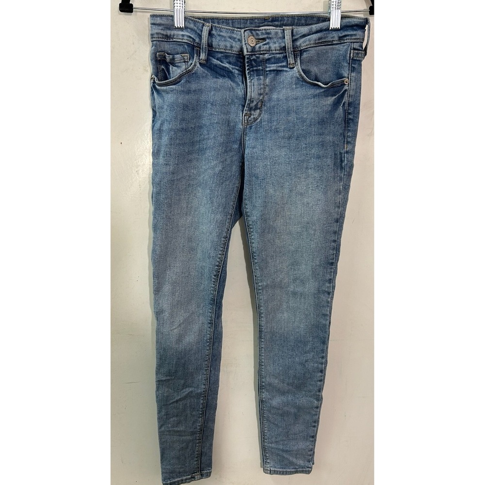 Old Navy Rockstar‎ Super Skinny Mid Rise Womens Size 4 Blue Med Wash Jeans